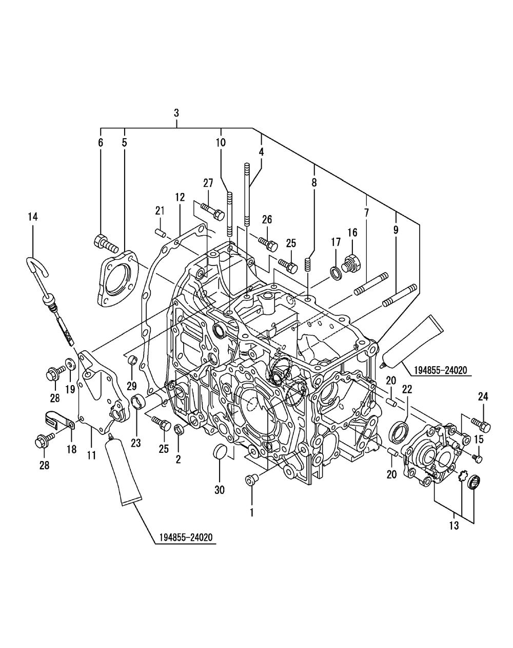 Transmission Case Diagram and Parts List for SX3100 54ALB4S727-54ALB4SW727-54ALB4SX727-54ALB4SY727-54ALB4SZ727-54AMB4S727-54AMB4SW727-54AMB4SX727-54AMB4SY727-54AMB4SZ727 Cub Cadet Lawn Tractor